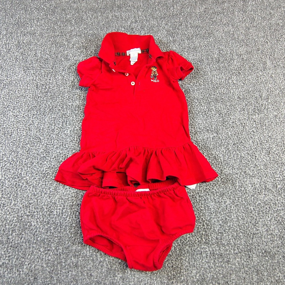Polo Ralph Lauren dress with diaper cover 6 months